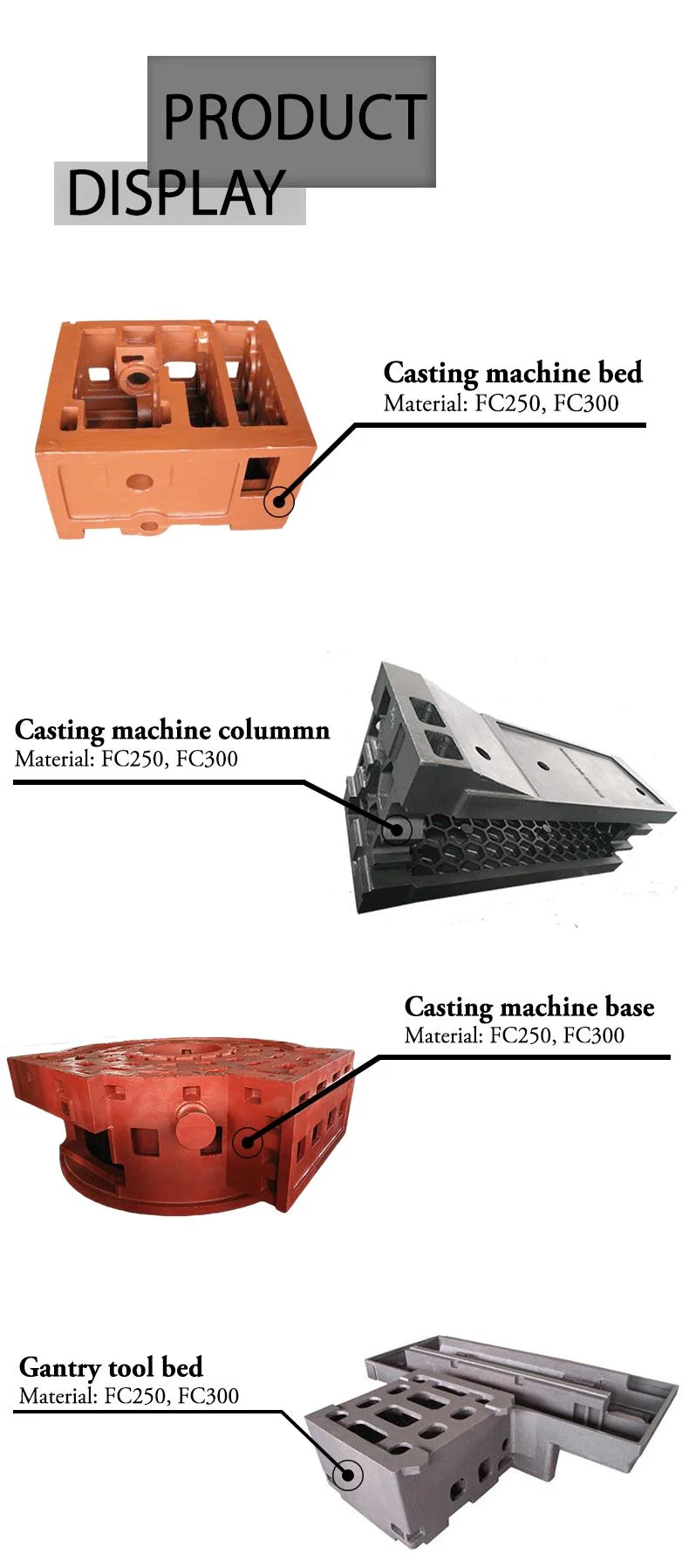 Available Metal Cutting Machine Vehicle and Parts Ductile Iron Casting with Factory Price
