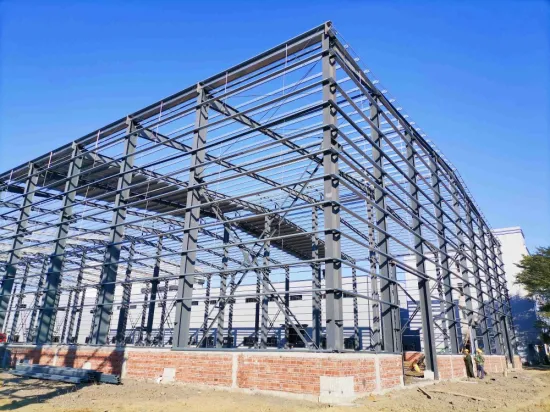 Estructura de construcción prefabricada del taller del almacén del metal del marco de acero de la luz del edificio prefabricado