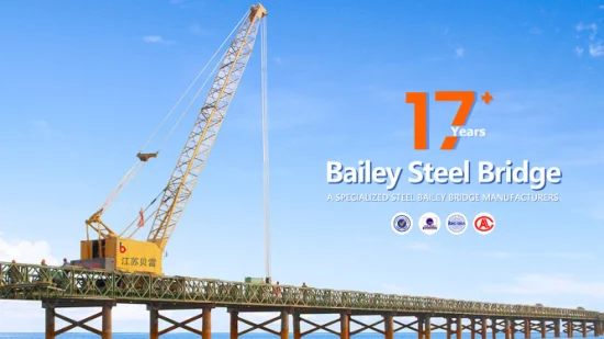 Puente de Bailey portátil prefabricado de estructura de acero de diseño moderno